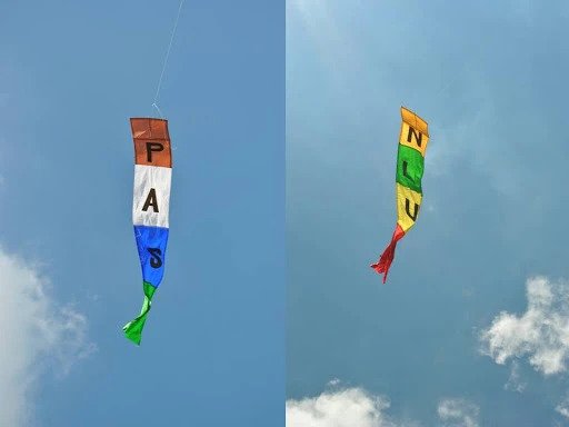 KIDS FLY KITES TO CALL FOR PASSAGE OF LAND USE ACT BEFORE CONGRESS CLOSES